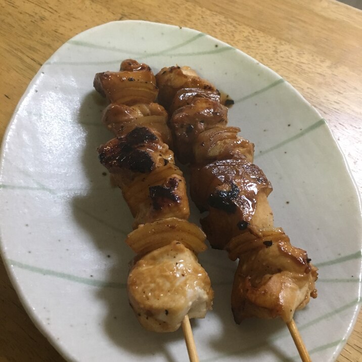 塩麹でやわらかく   鶏胸肉の焼鳥